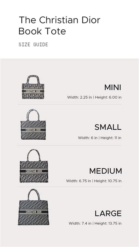 dior book tote medium dimensions|christian Dior size chart.